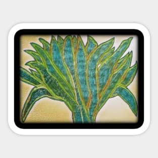 Artistic Colorful Leaves Sticker